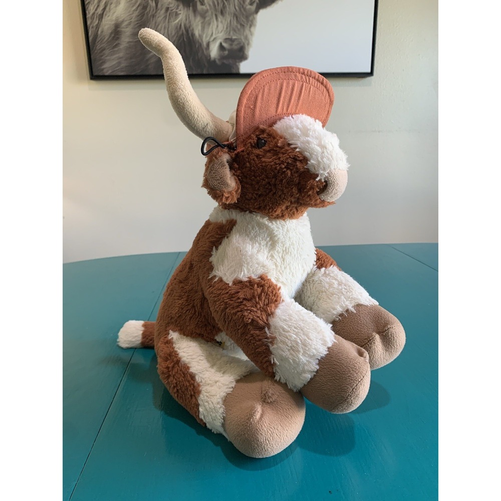 Build a Bear Longhorn Steer Bevo Plush University Of Texas Stuffed Bull 13" Hat